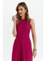 model 20589809 Kombinéza s širokými nohavicemi švestková - Makover