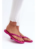 Ploché Elastické Dámské Žabky  Fuksie model 21661924 - Zaxy