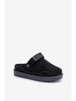 Zateplené dámské pantofle na platformě černé model 21680693 - Boto