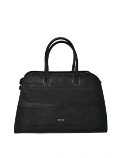 Torba Shopper Damska Z Eko Zamszu Big Star SS574007 Czarna
