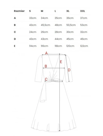 šaty s páskem červené model 20966336 - STYLOVE