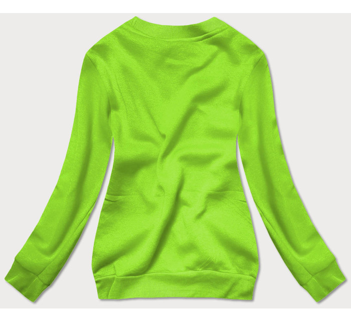 Svetlo zelená dámska tepláková mikina so sťahovacími lemami (W01-31)