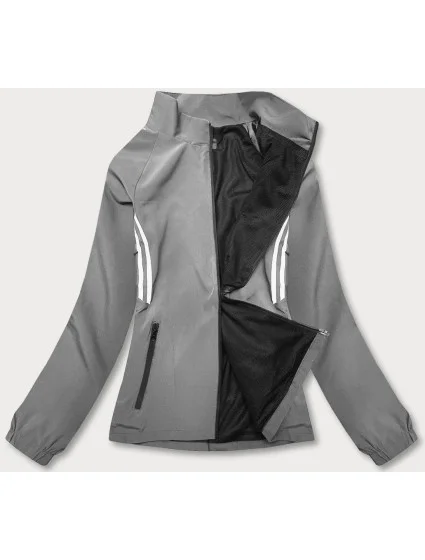 Tmavosivá rozopínacia dámska mikina (20315)