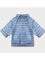 Dámska obojstranná bunda s 3/4 rukávmi Minority Light Blue/Flowers (M23-7010-50)