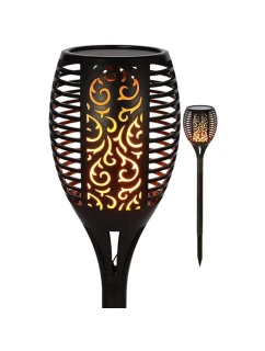 SOLÁRNA BATERKA TANCUJÚCE PLAMENE 12X12X78CM 36 LED XXXL