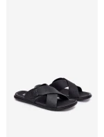 Pánské Kožené Sandały S Přezkou Big Star model 21693015 Černé - Big Star Shoes