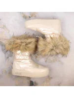 Dámske snežnice INT1924B s umelou kožušinou MM274380 Light beige - Big Star Dámske snežnice INT1924B s umelou kožušinou MM274380 Light beige - Big Star
