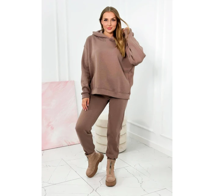 Izolovaná súprava s výšivkou Los Angeles mocca