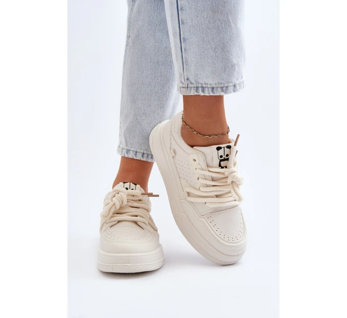 Dámské tenisky z ekokůže béžové model 21648813 - Boto Dámské tenisky z ekokůže béžové model 21648813 - Boto