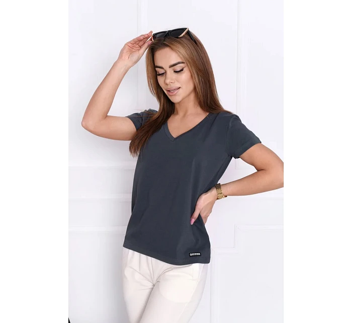 Dámske tričko s krátkym rukávom Serek brown - Off Pink