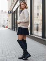 Dámské vysoké kozačky tmavě modré Dstreet model 21994447 - FashionStreet