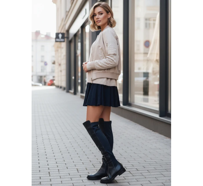 Dámské vysoké kozačky tmavě modré Dstreet model 21994447 - FashionStreet