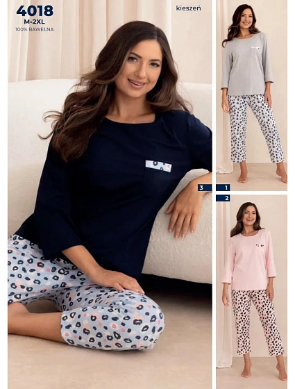 Pyžamo 7/8 M–2XL model 22300157 - Regina Pyžamo 7/8 M–2XL model 22300157 - Regina