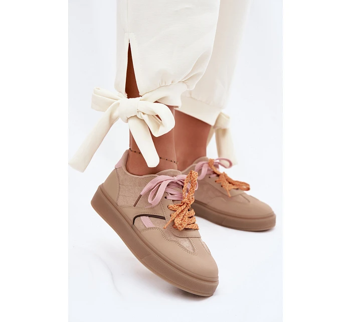 Dámské Tenisky S Světle Hnědé model 22095307 - Boto Dámské Tenisky S Světle Hnědé model 22095307 - Boto