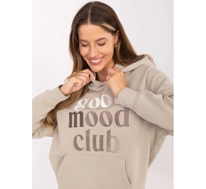 Mikina D10608BC02802A2NO light beige