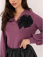 Bluzka LK BZ model 22401034 fioletowy - FPrice Bluzka LK BZ model 22401034 fioletowy - FPrice