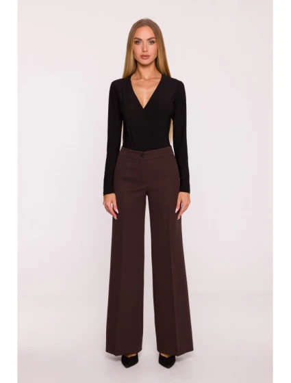 M875 Široké nohavice - hnedé