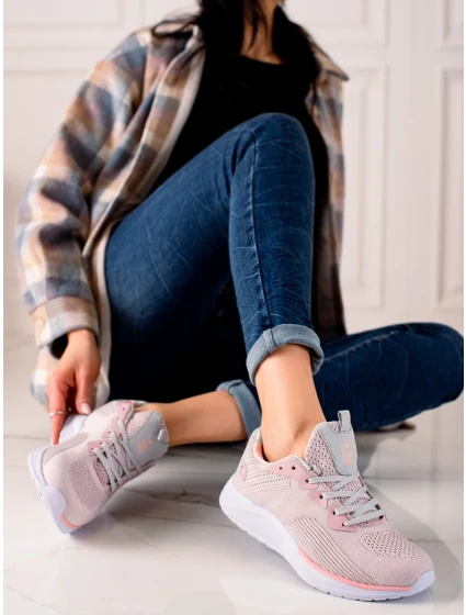 Trendy tenisky ružové dámske bez podpätku Trendy tenisky ružové dámske bez podpätku