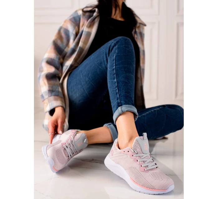 Trendy tenisky ružové dámske bez podpätku Trendy tenisky ružové dámske bez podpätku