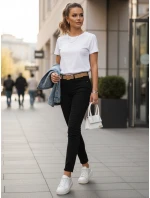 Dámské kalhoty mom fit s páskem černé Dstreet model 21996063 - FashionStreet Dámské kalhoty mom fit s páskem černé Dstreet model 21996063 - FashionStreet