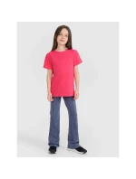 Dievčenské jednofarebné tričko 4F 4FJWSS25TTSHF2177-55S