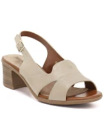 Dámské kožené sandály béžové Sergio model 22121908 - LEONE