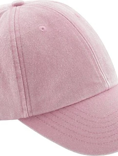 Beechfield B 655B Detská 6-panelová nízkoprofilová čiapka 53.655B vintage dusky pink