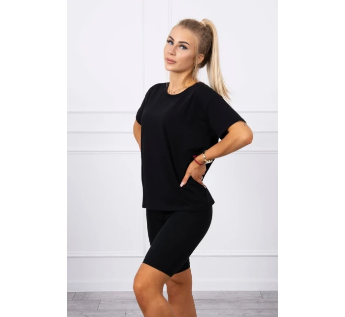 Súprava top+legíny čierna