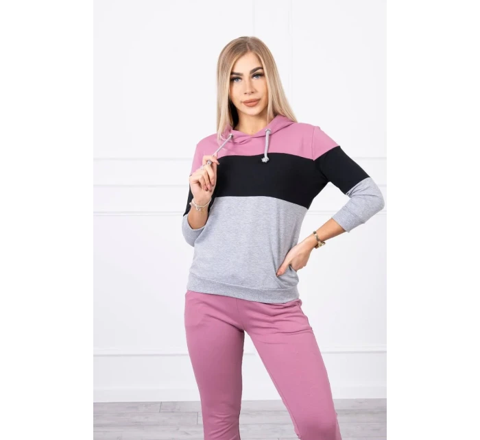 Farebná pruhovaná sada tmavo ružová + čierna