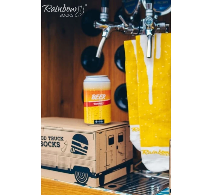 Zestaw Skarpetki Food Truck Socks Box Piwo Burger 3 Pary