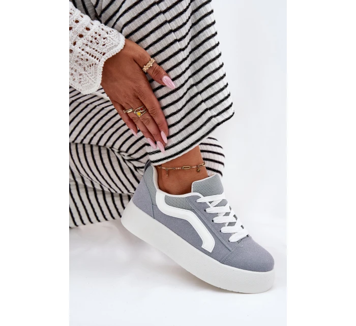 Dámské Tenisky Na Platformě Modré model 21694955 - Boto Dámské Tenisky Na Platformě Modré model 21694955 - Boto