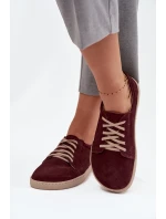 Trampki Typu Barefoot Z Naturalnego Zamszu Zazoo 314 Bordowe