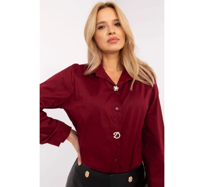 Košeľa s dlhým rukávom model 204380 Taliansko Moda