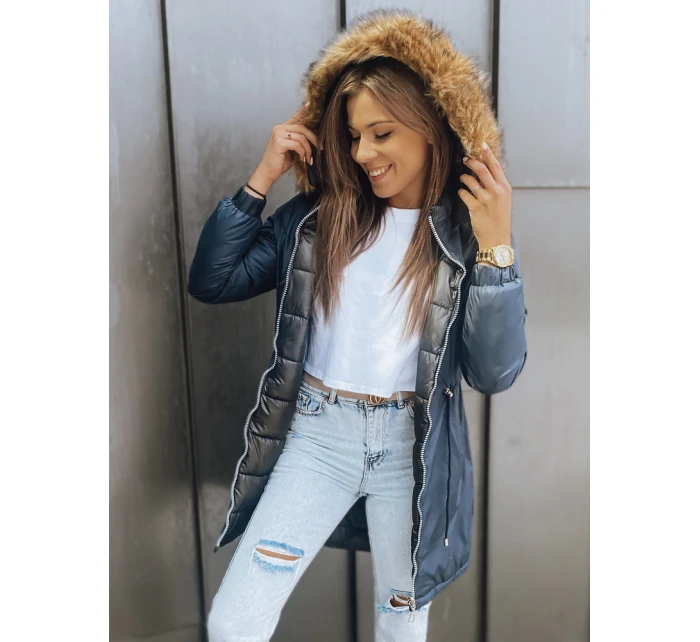 Dámská zimní bunda parka navy blue Dstreet model 21964938 - FashionStreet