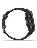 Hodinky Garmin Fenix 7S Pro 42mm Sapphire Solar šedé titánové DLC s čiernym remienkom Hodinky Garmin Fenix 7S Pro 42mm Sapphire Solar šedé titánové DLC s čiernym remienkom