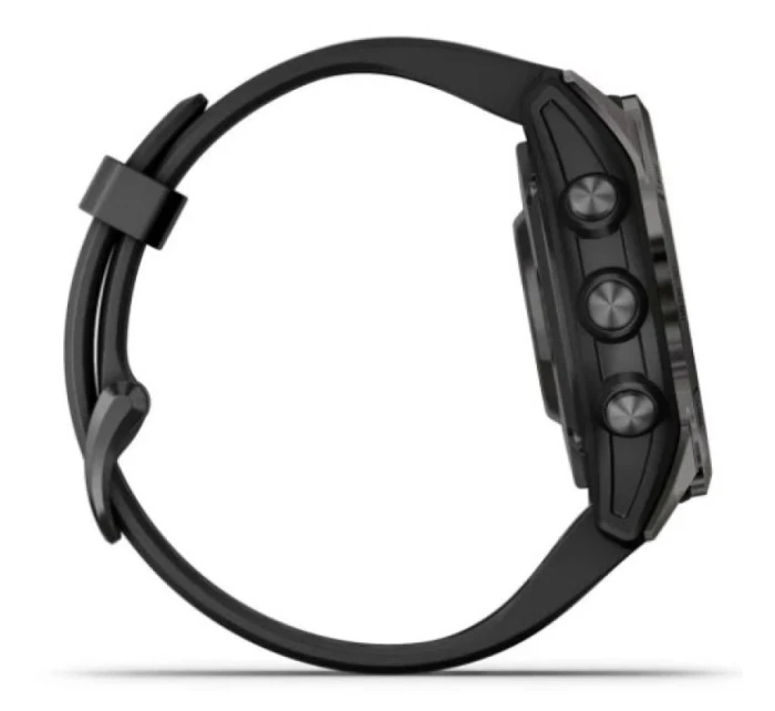 Hodinky Garmin Fenix 7S Pro 42mm Sapphire Solar šedé titánové DLC s čiernym remienkom Hodinky Garmin Fenix 7S Pro 42mm Sapphire Solar šedé titánové DLC s čiernym remienkom