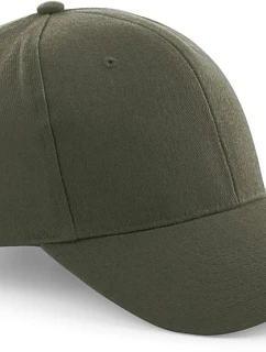 Beechfield B 65 6-panelová čiapka s kšiltom „Pro Style“ 53.0065 olivovo zelená