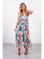 Šaty s motívom listov púdrovo ružovej Šaty s motívom listov púdrovo ružovej