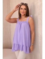 Blúzka s mašľami svetlo fialová Blúzka s mašľami svetlo fialová