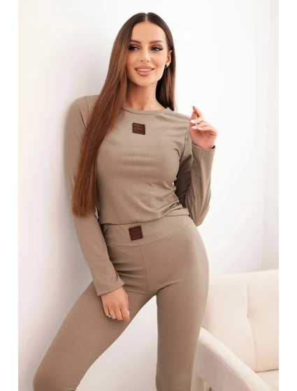 Dámská bavlněná souprava s dlouhým rukávem a legínami fango Dámská bavlněná souprava s dlouhým rukávem a legínami fango