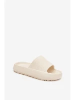 Dámské pantofle na platformě s výstřihem Ecru model 21711385 - Boto Dámské pantofle na platformě s výstřihem Ecru model 21711385 - Boto