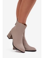 Ocieplane Botki Na Słupku Z Naturalnej Skóry Vinceza 66812 Szare