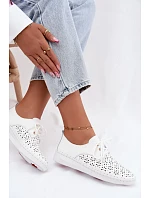 Dámske kožené topánky Acorn White Softie Semi
