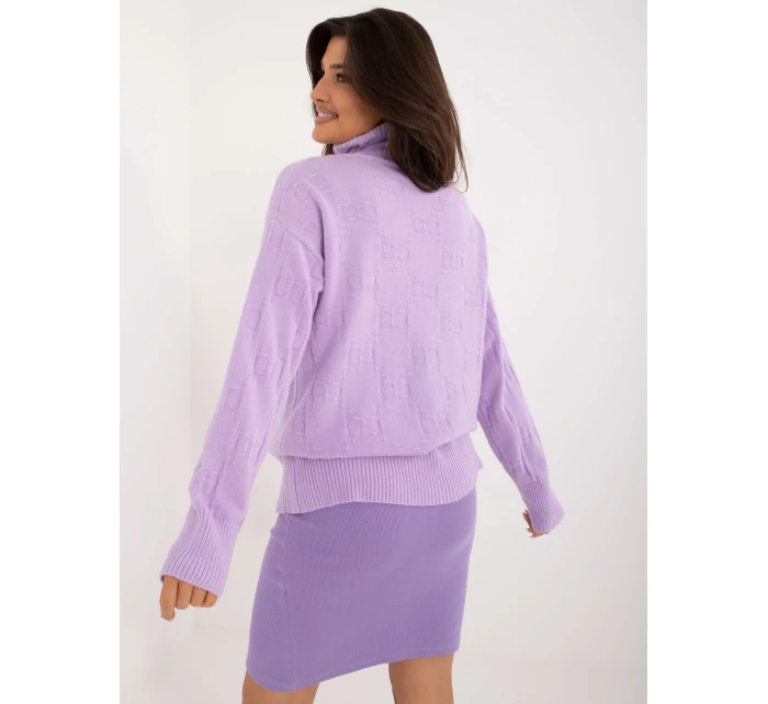 Sweter AT SW  jasny fioletowy model 20459103 - FPrice