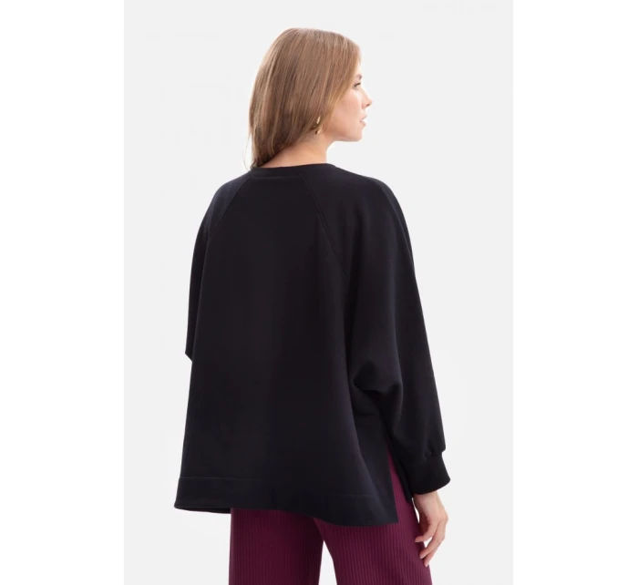 model 21379933 Pletená mikina uvolněného střihu černá - BeWear