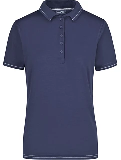 Daiber JN 568 Dámske elastické polo tričko z džerseju 02.0568 tmavomodré/biele