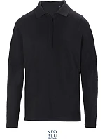 LSL Women Dámské těžké piqué polo s dlouhým rukávem deep black model 22442419 - NEOBLU LSL Women Dámské těžké piqué polo s dlouhým rukávem deep black model 22442419 - NEOBLU