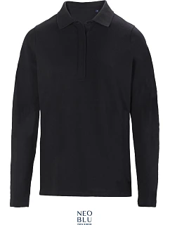LSL Women Dámské těžké piqué polo s dlouhým rukávem deep black model 22442419 - NEOBLU
