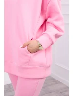 Zateplený set s mikinou s kapucňou svetlo ružový Zateplený set s mikinou s kapucňou svetlo ružový