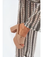 Dámské Sandały Z Eko Kůže Na Podpatku A Platformě Khaki model 21688928 - Boto